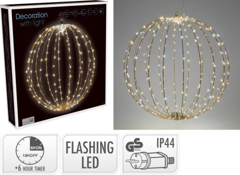 BOMBKA 50 CM 320 LED MIGAJĄCA TAUPE