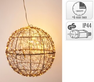 BOMBKA LED METALOWA CZARNA 35 CM