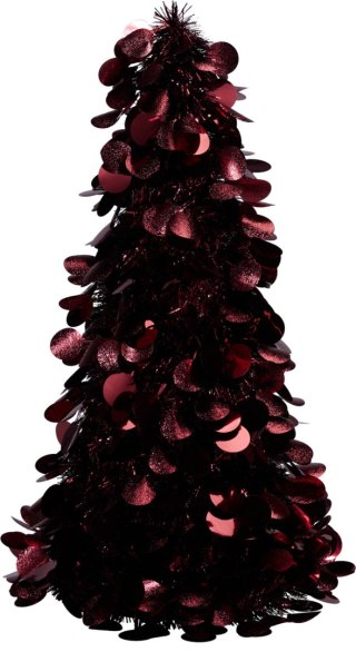 CHOINKA Z ŁAŃCUCHA 46 CM CIEMNOCZERWONA