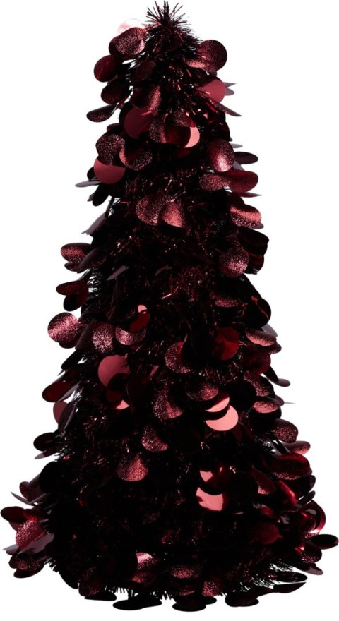 CHOINKA Z ŁAŃCUCHA 46 CM CIEMNOCZERWONA