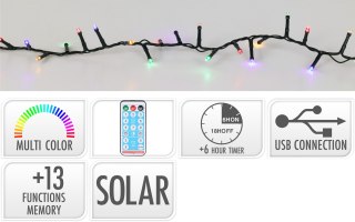 GIRLANDA SOLARNA 768 LED WIELOKOLOROWA