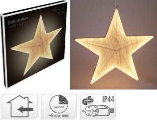 GWIAZDA Z TKANINY 59 CM 248 LED ZŁOTA