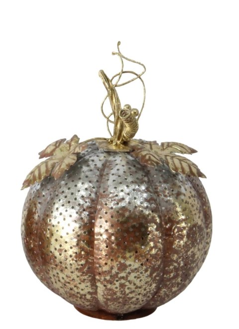 HAZEL Figura dynia metalowa 23x23x30cm LED 2x3AAA