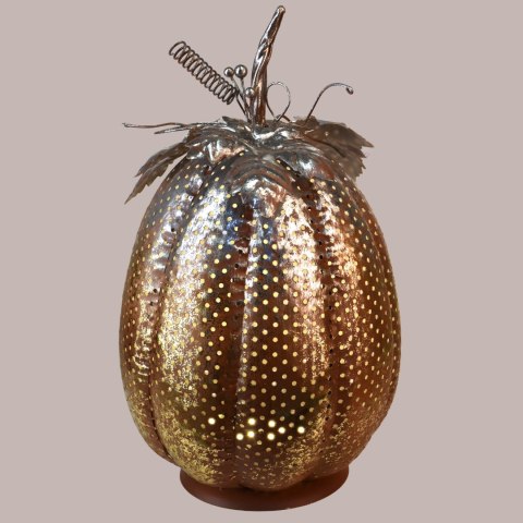 HAZEL Figura dynia metalowa LED 22x22x37cm 2x3AAA