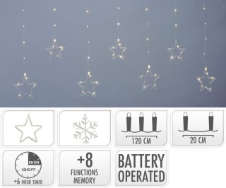 KURTYNA LED 120X60 CM CIEPŁA BIAŁA