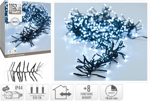 LAMPKI CLUSTER 1152 LED BIAŁE