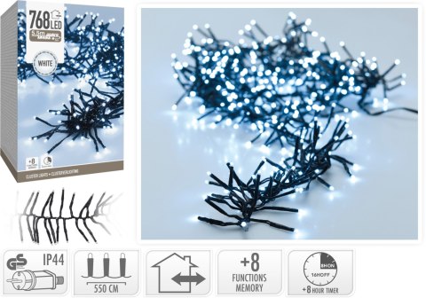 LAMPKI CLUSTER 768 LED BIAŁE