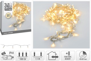 LAMPKI LED 240 LED CIEPŁA BIAŁA ZEWNĘTRZNE