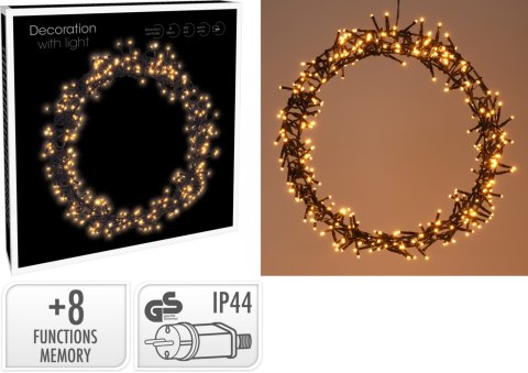 OKRĄG 38 CM 300 LED EKSTRA CIEPŁA BIAŁA