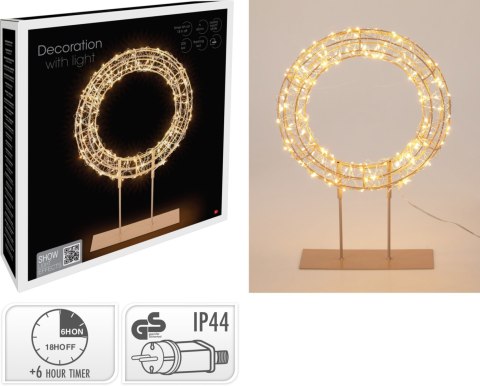 OKRĄG LED NA PODSTAWIE 42 CM CIEPŁA BIAŁA