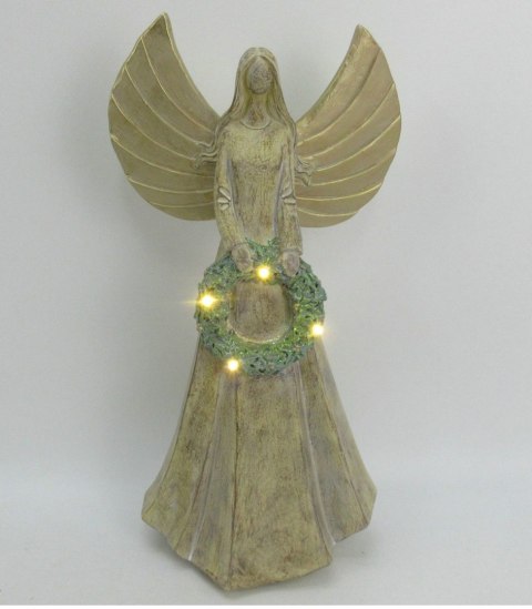 SANTA LILA Figura Anioł LED 16,5x11x31,5cm