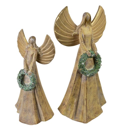 SANTA LILA Figura Anioł LED 16,5x11x31,5cm