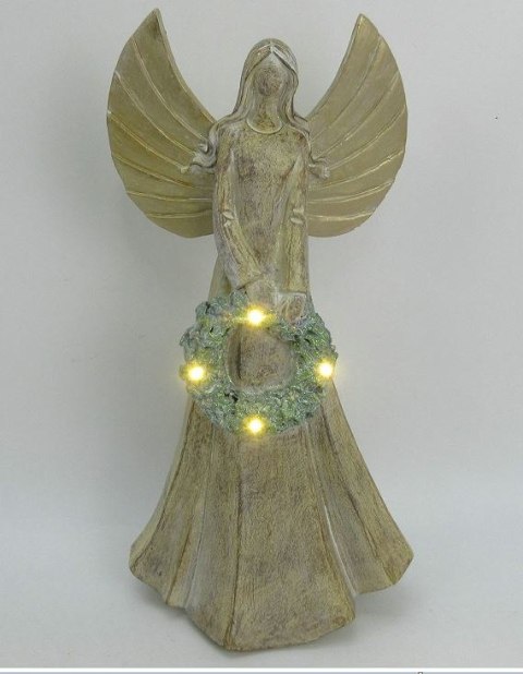 SANTA LILA Figura Anioł LED 20x13x40cm