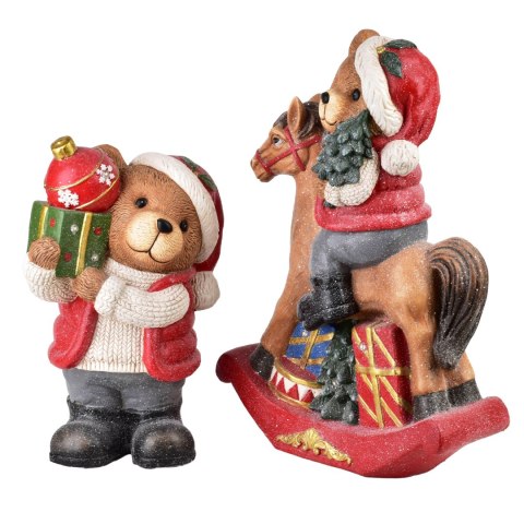 SANTA LILA Figura Miś LED 23,5x19x40cm