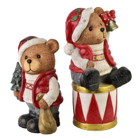 SANTA LILA Figura Miś LED 25x19x39cm