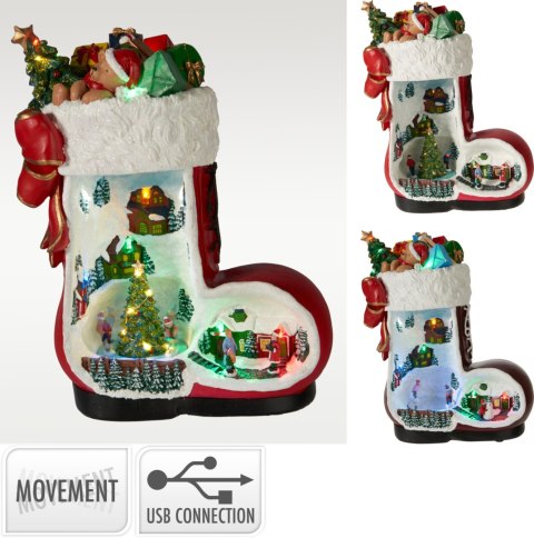 SCENKA ŚWIĄTECZNA LED 37 CM 2 WARIANTY
