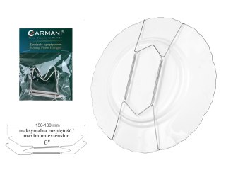 Zawiesie sprężynkowe srebrne - uchwyt pod talerze 15cm