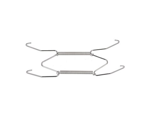 Zawiesie sprężynkowe srebrne - uchwyt pod talerze 15cm