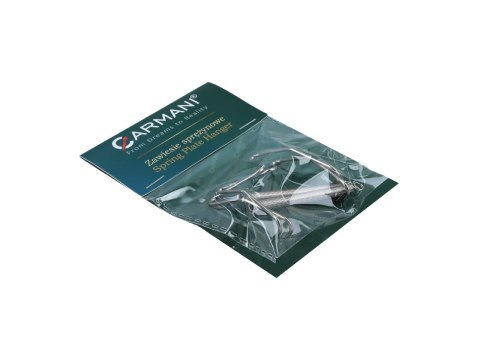 Zawiesie sprężynkowe srebrne - uchwyt pod talerze 15cm