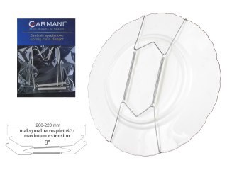 Zawiesie sprężynkowe srebrne - uchwyt pod talerze 20cm