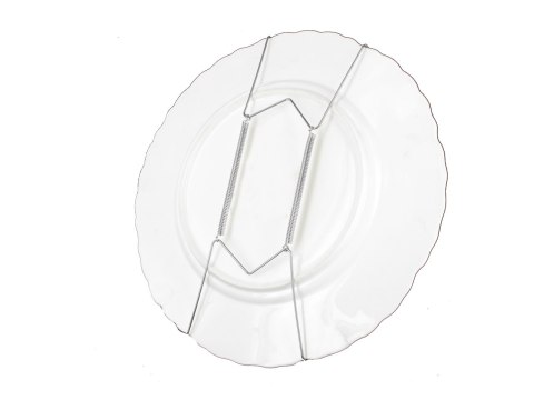 Zawiesie sprężynkowe srebrne - uchwyt pod talerze 20cm