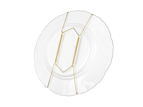 Zawiesie sprężynkowe złote - uchwyt pod talerze 15cm