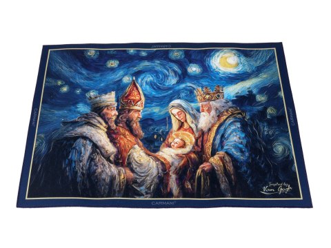 Kpl. 4 podkładek na stół - inspirowane malarstwem van Gogha, Boże Narodzenie (CARMANI)