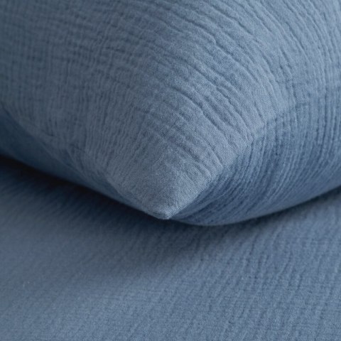 KOMPLET POŚCIELI MUSLIN 220 X 200 CM NIEBIESKI