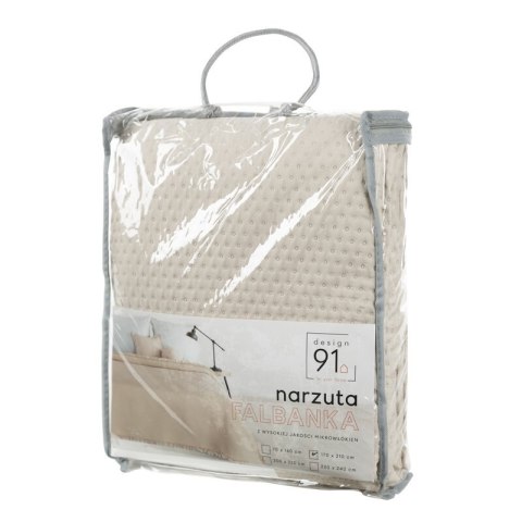 NARZUTA D91 FALBANKA 170 X 210 CM BEŻOWY