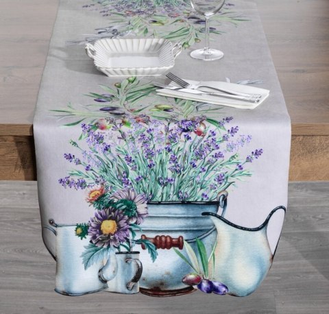 OBRUS SUMMER1 40 X 140 CM JASNOSZARY