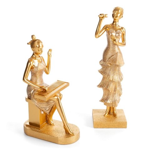 FIGURKA DEKORACYJNA DOLI 11 X 16 X 25 CM ZŁOTY