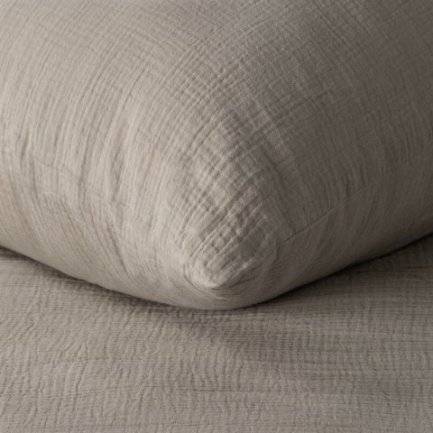 KOMPLET POŚCIELI MUSLIN 140 X 200 CM CIEMNOBEŻOWY