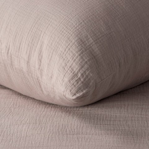 KOMPLET POŚCIELI MUSLIN 140 X 200 CM PUDROWY