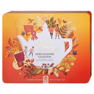 Kolekcja herbat w metalowej puszce Super Goodness Collection - 36 saszetek. Opakowanie EKO