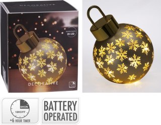BOMBKA ŚWIĄTECZNA LED 20 CM ZŁOTA