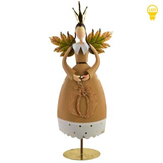 HAZEL Figura wróżka metalowa LED 26×13×67cm
