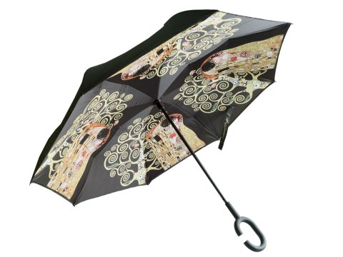 Parasol odwrotnie otwierany - G. Klimt, Pocałunek + Drzewo (CARMANI)