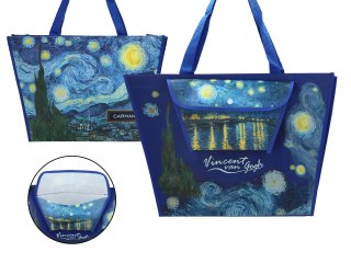 Torba na ramię z kieszonką - V. van Gogh, Gwiaździsta Noc nad Rodanem (CARMANI)