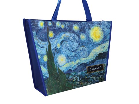 Torba na ramię z kieszonką - V. van Gogh, Gwiaździsta Noc nad Rodanem (CARMANI)